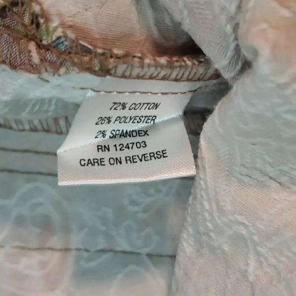 Baxter Wells Jacquard Paisley Pink Blue JacketBlazer Size L BohoChic Embroidered - Picture 9 of 9